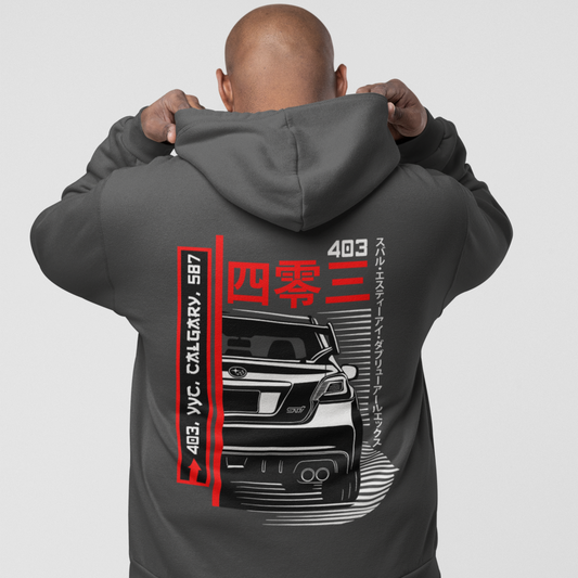 WHITE STI YYC HOODIE