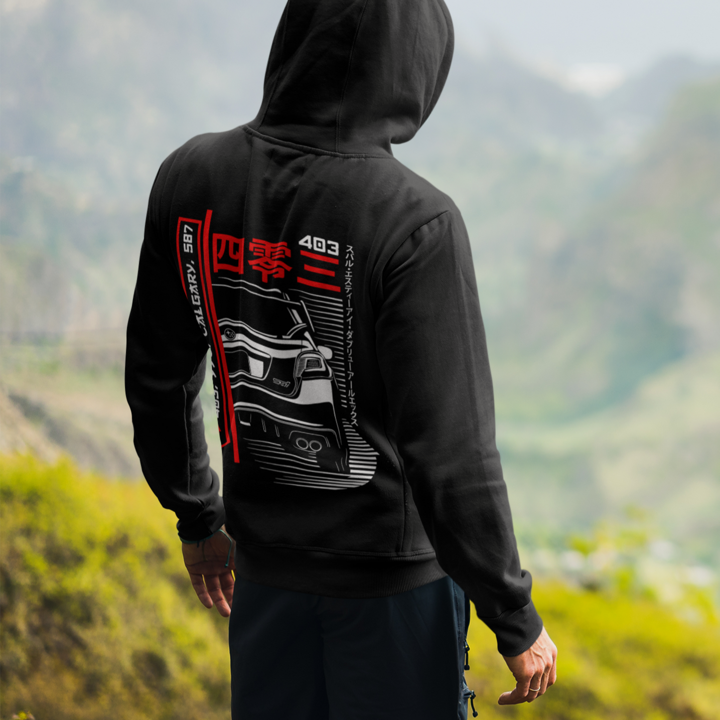 WHITE STI YYC HOODIE