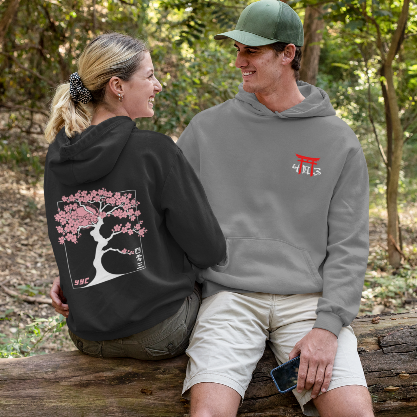 CHERRY BLOSSOM TREE ( White ) HOODIE